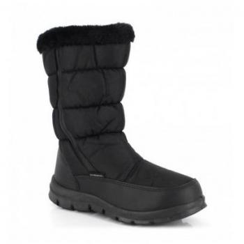 Kimberfeel Botas De Nieve Cleya Negro Mujer - Botas de nieve para mujer, color negro, diseño impermeable, suela antideslizante, aislamiento térmico, cierre con cordones, plantilla acolchada para mayor comodidad