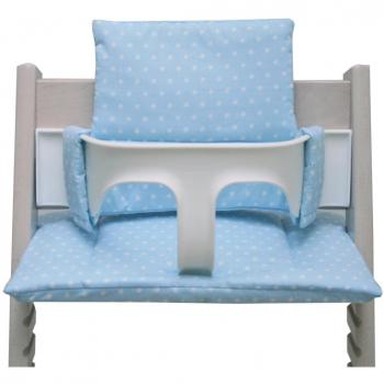 Blausberg Baby - Cojín para la trona Tripp Trapp - azul claro con estrellas