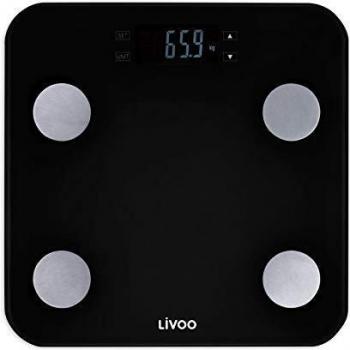 Báscula Digital de Baño Livoo DOM427N Negro Cristal Templado 180 kg