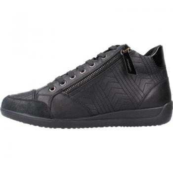 Zapatillas deportivas de Mujer Geox D Myria B Negro, características: diseño moderno, suela antideslizante, material transpirable, plantilla acolchada para mayor comodidad, cierre con cordones y detalles en color negro