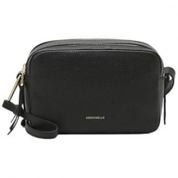 Bolso de hombro Coccinelle Malory en cuero negro, tamaño único