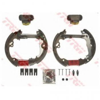 Kit de frenos TRW GSK1693 para frenos a tambor con accesorios y cilindro de rueda, compatible con Ford Fiesta V (06->) y Fusion