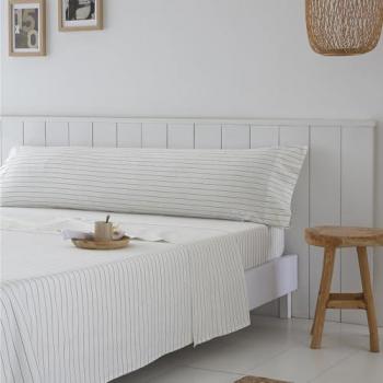 Juego de Sábanas Tula Beige 100% Algodón Percal 200 Hilos con Sábana Encimera y Fundas de Almohada