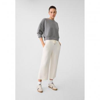 Ecru Soft-Touch Flowing Culottes L