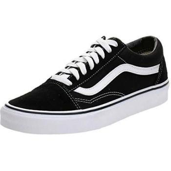 Vans UA Old Skool Black/White Unisex Sneakers with Waffle Sole - Size 39