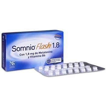 Nutrition y SantÃ© Iberia SL SOMNIO FLASH 1.8MG DE MELATONINA VITAMINA B6 60 COMPRIMIDOS