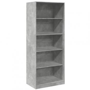 Armario de madera de ingeniería gris hormigón 80x50x200 cm Vidaxl Gris