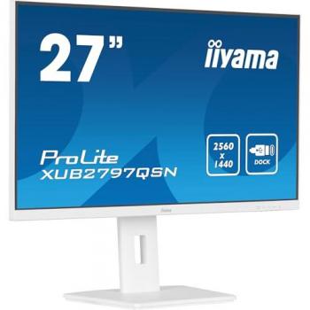 Monitor IIYAMA G-MASTER XUB2797QSN-W2 27 QHD 2560x1440 100Hz 1ms IPS AdaptiveSync HDMI DP USB-C LED Blanco