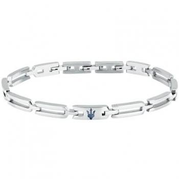 Pulsera de Hombre Maserati Iconic de Acero Azul y Plateado, 18+3.5cm