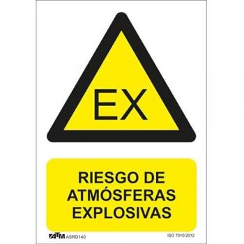 Señalización Peligro Atmósferas Explosivas PVC 210x300 mm Glasspack