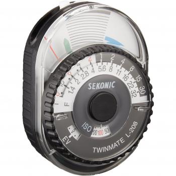 Sekonic Twinmate L-208 Compact Analogue Light Meter,Black