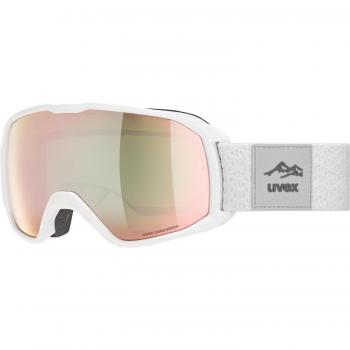 Máscara de esquí Uvex Xcitd Colorvision con lente espejada roja, diseño moderno y cómodo, protección UV, ventilación efectiva y ajuste personalizado