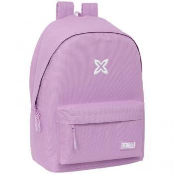 Mochila doble para portátil 15,6 + USB Munich básicos lila 31x44x18cm