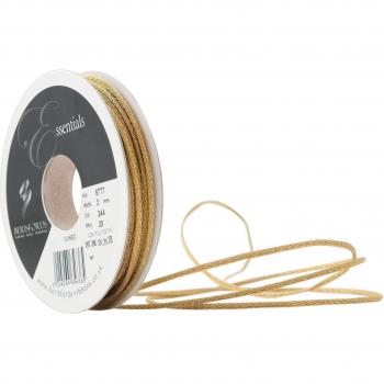 Cordón trenzado Berisfords de 2 mm x 20 m, color dorado oscuro
