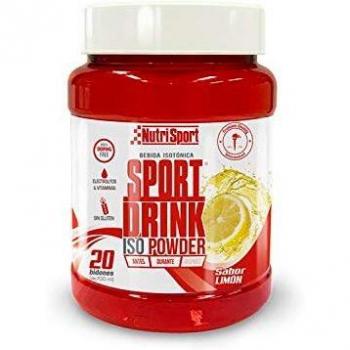 Nutrisport Sport Drink ISO Powder, Bebida Isotónica en Polvo, Hidratos de Carbono, Minerales, Sabor Limón, 1020 g