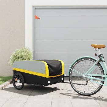 Remolque para bicicleta de hierro negro y amarillo 45 kg