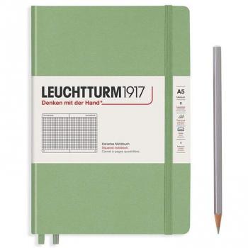 Sage Medium A5 Squared Notebook by Leuchtturm1917