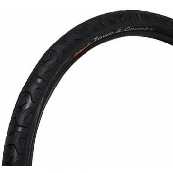 Continental Town & Country Wire Cubiertas para Bicicletas, Unisex Adulto, Negro, 54-559