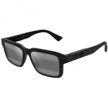 Maui Jim Kahiko Classic Rectangular Sunglasses, 53mm - Black/Gray Mirrored Gradient - Size: One Size