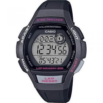 Reloj Casio LWS-2000H-1AVEF Resina correa color: Negro Dial LCD Digital Mujer