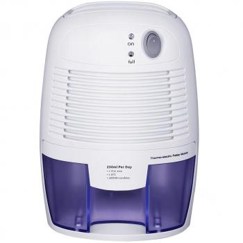 Deshumidificador 500ml Capacidad 250ml/Día 27W de Mpow, con Tecnología Semiconductores y Eficiencia Energética. Auto-Apagado con Luz Super Seguridad para Espacio 5-10 Metros Cuadrados