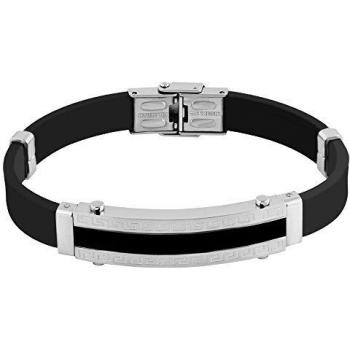 Pulsera de Acero Inoxidable y Caucho Akzent 0076