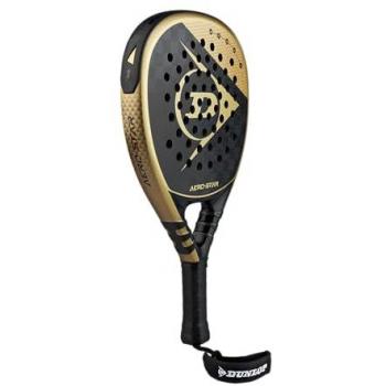 Dunlop Pala de Pádel Aero-Star, tipo: pala de pádel, características: diseño aerodinámico, superficie de carbono 12K, núcleo de goma EVA, forma lágrima, balance medio-alto, peso entre