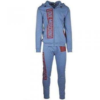 Love Moschino chándal con pantalones y sudadera deportiva hombre nuevo blu EU M