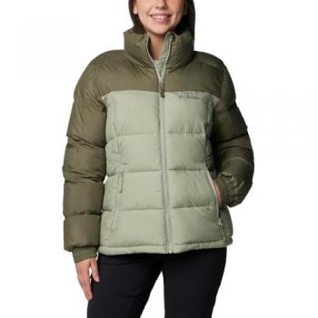 Chaqueta Impermeable Acolchada Columbia Pike Lake™ para Mujer, Verde Piedra/Safari, Talla XS