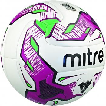 Mitre Manto V12S - Balón profesional, color blanco - White/Purple/Black, tamaño 4