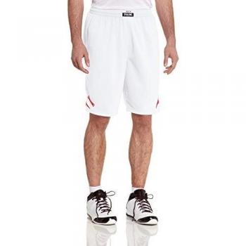 Spalding Attack Shorts - Pantalones cortos de baloncesto para hombre, color blanco/rojo, talla M