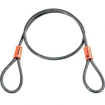 Kryptonite Kryptoflex - Cable de seguridad, color plateado/naranja - 213 cm, Ø 10 mm