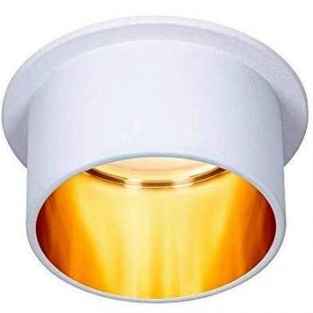 Lámpara empotrable LED Gil 1x6W Dimmable 470lm IP44 Blanco Mate/Oro