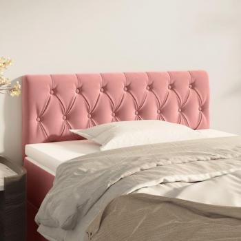 Cabecero de Terciopelo Rosa 90x7x78/88 cm - Tapizado Decorativo para Dormitorio