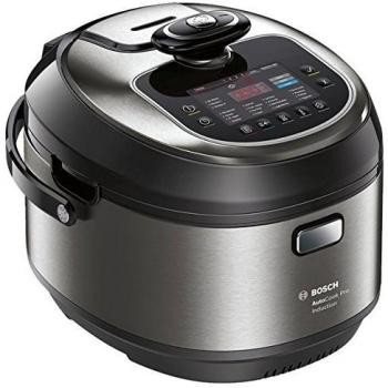 Bosch MUC88B68ES AutoCook - Robot de Cocina Eléctrico Multifunción, 1200W, Capacidad 5L, Acero Inoxidable con Función Presión y Calentamiento por Inducción, Ajuste Temperatura 40-160º
