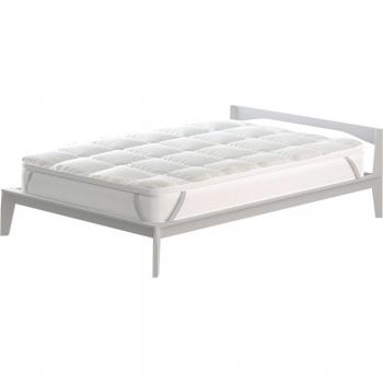 Topper Acolchado Plus con Elástico y Fuelle de 6 cm para Cama Matrimonial Francesa 140x195 cm