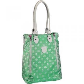 Poodlebags Club - Attrazione - Milano - green - Bolsa de la compra de material sintético mujer, color verde, talla 32x42x18 cm