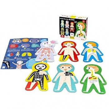 Super Size My Body Educational Floor Puzzle Set - 6 XXL Human Body Puzzles for Kids Ages 3+