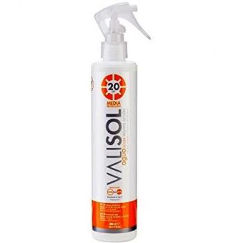 Valisol Agua Solar SPF 20. Crema solar bronceadora. Protege Hidrata-300ml.
