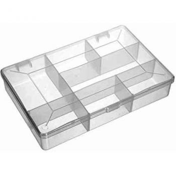 Caja de plástico pequeña con compartimentos - 5five, dimensiones 17 x 12 x 3.3 cm, polipropileno