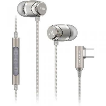 Auriculares In Ear Aislantes USB-C SoundMAGIC E11D con Micrófono Plata