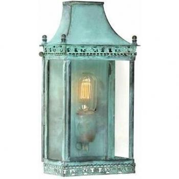 Lámpara de pared para exteriores Elstead Regents Park verdigris IP44 E27