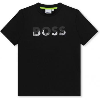 Camiseta de niño BOSS Kidswear de manga corta con logo frontal, modelo J50774