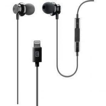 Cellularline - Auriculares in-Ear con Cable, Conector Lightning, micrófono Integrado, optimización de Voz, Auriculares Mfi compatibles con iPhone 11, Pro, 11Pro MAX, X, XR, XS, MAX, 8/8PLUS, 7/7PLUS