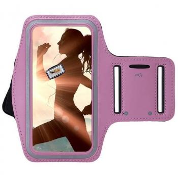 Brazalete deportivo Samsung galaxy A5 2017 de neopreno antideslizante anti-sudor funda deportiva samsung A5 brazalete samsung A5 funda brazalete galaxy A5 soporte para llaves cable tarjetas rosa