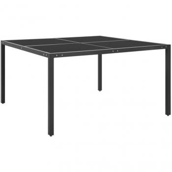 vidaXL Garden Table Anthracite 130x130x72 cm Steel and Glass