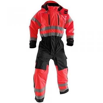 Mono de Trabajo Invierno Alta Visibilidad Rojo Negro Talla 46