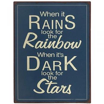 IB Laursen Placa Metálica con texto When It Rains