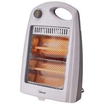 Stufa Infrarroja Bimar HR304 800W con 2 Resistencias de Quarzo y 2 Niveles de Potencia - Gris y Blanco