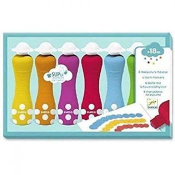 DJECO Colores para peques 6 marcadores de Espuma